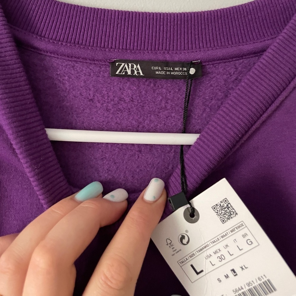NWT basic Ribbed Sweatshirt 10 - Picture 8 of 9